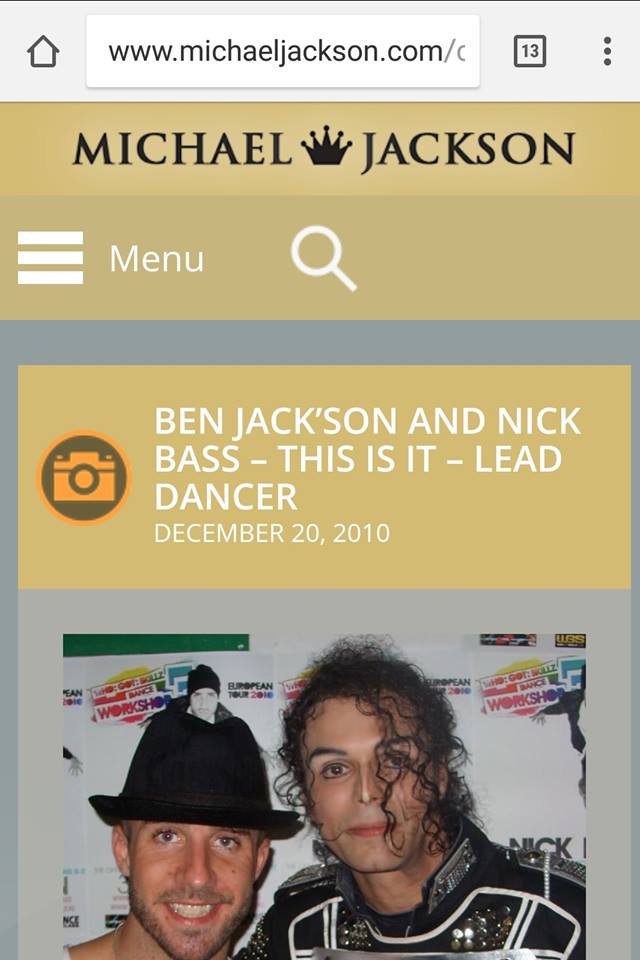 ben jack'son and nick bass sur le site de michael jackson 
