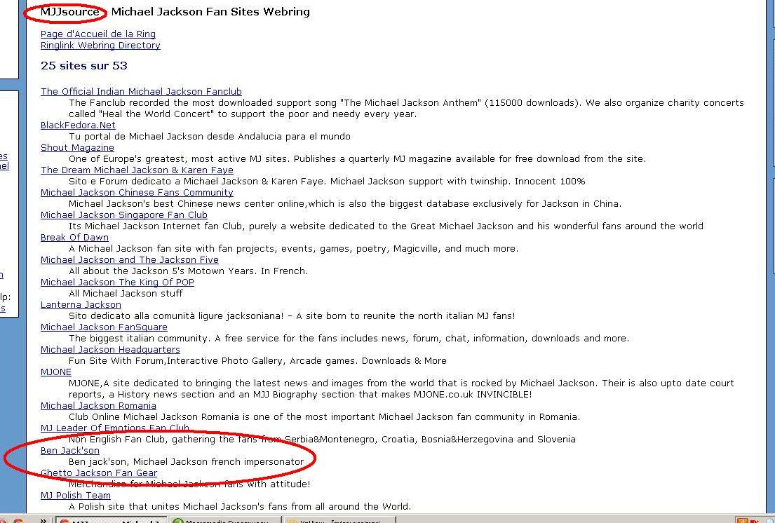Ben Jack’son sur MJJ Source